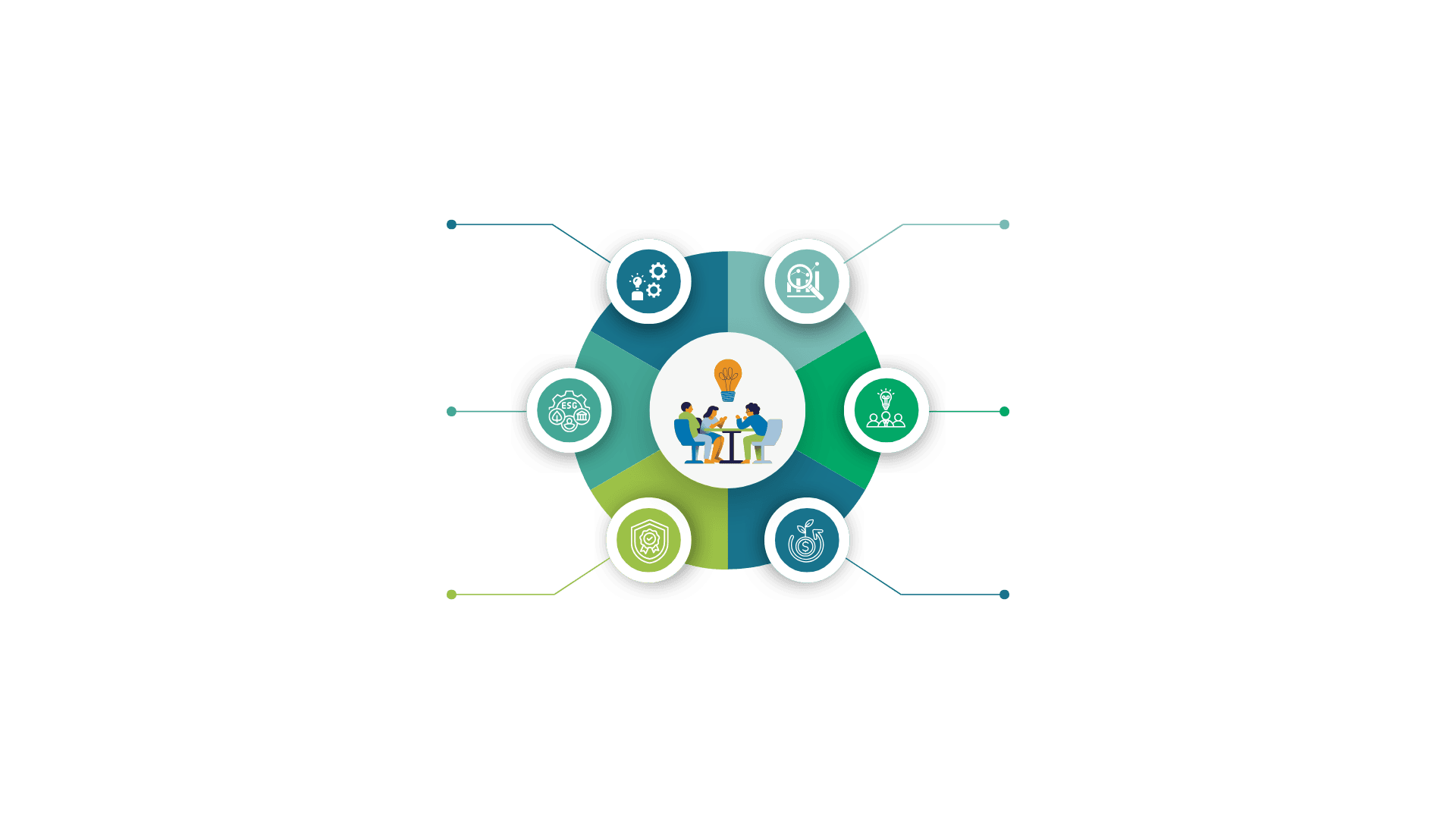 Team experience across sustainability domains
